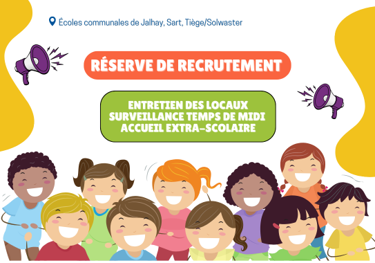 Réserve de recrutement pour les écoles communales