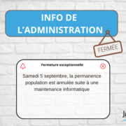 Fermeture administration - Septembre 2026